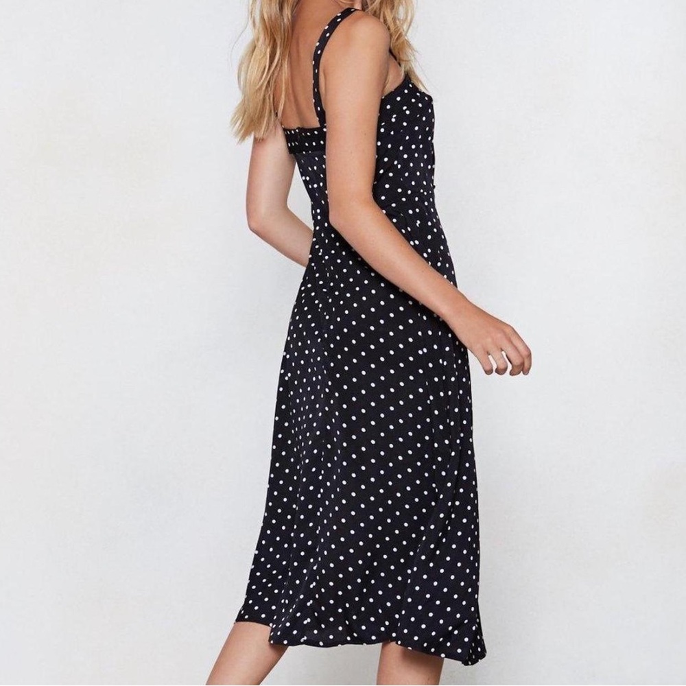 Elegant Black Polka Dot Dress
